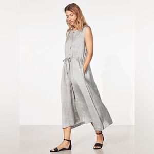 Drift Silk Organic Cotton Button Front Dress